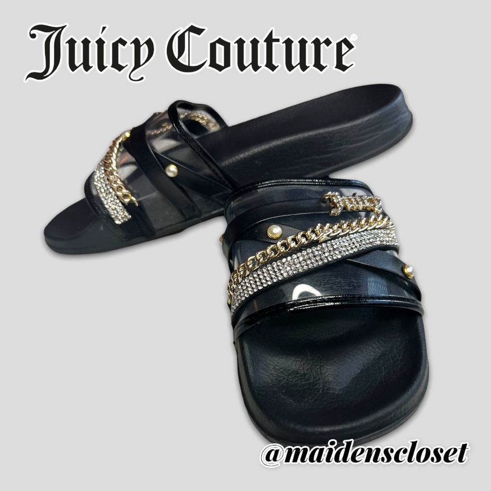 NWOT Juicy Couture Swarovski Dazzling Sandal Slides